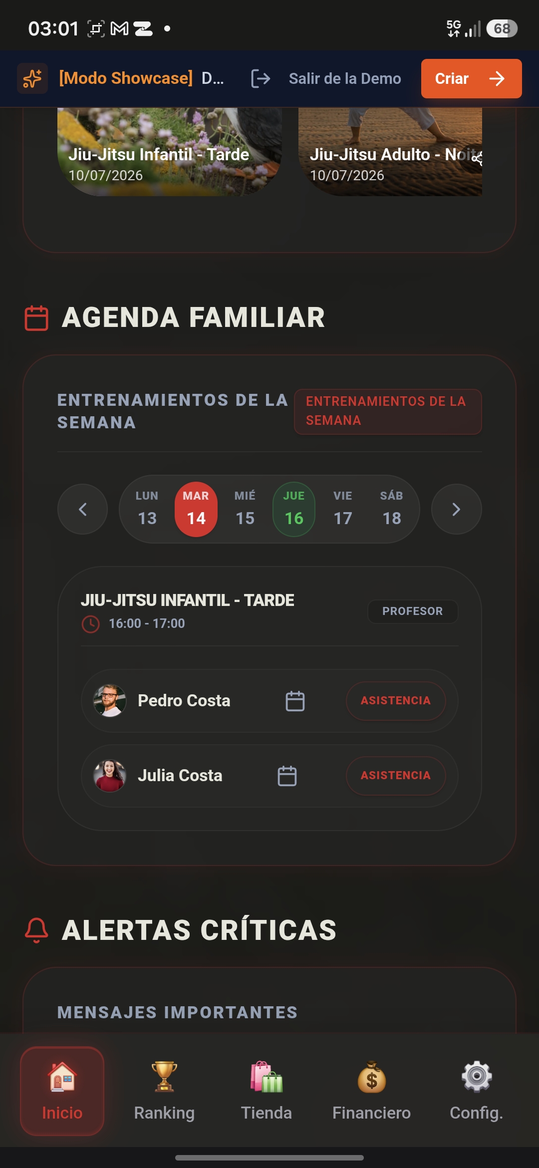 Painel de Responsáveis (Menores)